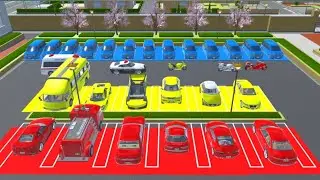 🚗 All Cool Car Collection | Red, Yellow, Blue & Police Cars 🚔 | Sakura School Simulator
