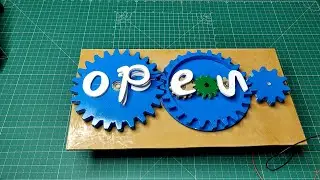 How to Make a Magical Rotating Open  Closed Sign board #IM CleanTech