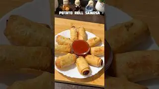Potato roll samosa recipe #shorts #recipe #snacks #samosa #potato #shortsfeed #trending #viral #food