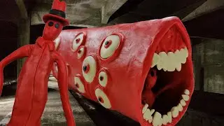 Making Train Eater and Old Detective with clay / Trevor Henderson and Leovincible creatures /ClayMod
