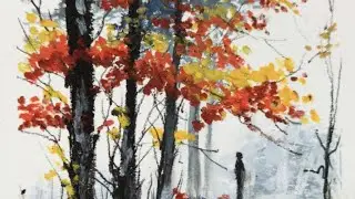 Easy Forest Scenery - Step by step Tutorial #art #oilpastel #artistspassion