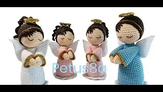 Angel amigurumi terminado, amigurumis by Petus (English subtitles) 3a. Parte