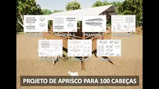 🐐🐏 PROJETO DE APRISCO PARA 100 CABEÇAS - DESENHOS
