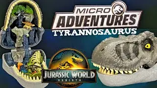 Mattel Jurassic World Rebirth Micro Adventures Tyrannosaurus rex Playset Review!!!