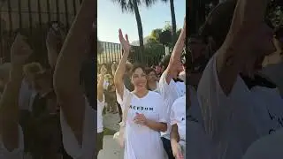 Charlie Kirk Candlelight march across the bridge Clearwater