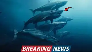Sonar Detected Strange Heat Signatures, Then Drone Camera Reveals A Pack Of Megalodons Hunting