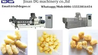 Corn puffs cheese ball production line from Jinan DG machinery company