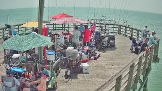 Surfchex.com - LIVE FISHING CAM from Surf City Fishing Pier 'T', NC