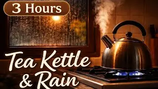 Cozy Rainy Night ☕️🌧 | Tea Kettle Sound For Sleep | 3 Hours