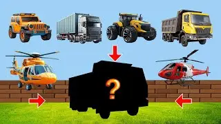 Mystery Vehicle Challenge #1 🚛🚁 | Guess the Hidden Shadow! | Vehicles Animation