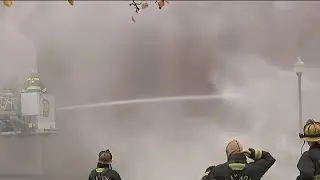 Crews letting fire burn at historic church in Chester