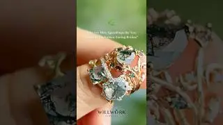 Vintage Moss Agate Engagement Rings | Bridal Ring & Anniversary Ring Women Gift Ideas#youtubeshorts