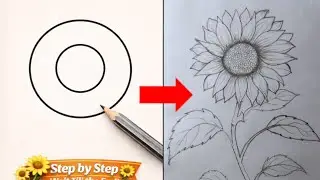 How to Draw a Sunflower | Easiest way Step by Step | #2026