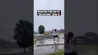 Shot Put Gone WRONG In The Rain 🥴