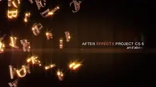 Gold Letters Title After Effects Templates