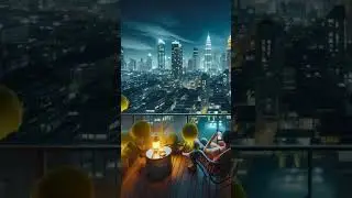 Chilling City Nights  #atmosphericexperience #synthwave #relax #peacefulambiance #calmingvibes