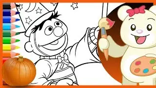 Halloween Ernie Wizard - Sesame Street Holiday - Kids Learn Colors