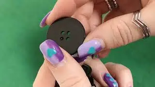 Black Resin 28mm 4-Hole Round Buttons Pack Of 12 HA10560
