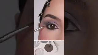 Gray Smokey Eyeshadow look using the Morphe Cyber Chrome Eyeshadow Palette #eyeshadow