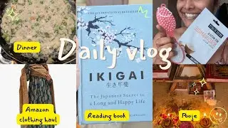 Thursday Routine: Saibaba pooje|Amazon clothing haul|What i eat|Cleaning|GRWM|9-5 job|IKIGAI Book