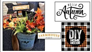 FALL DIY AND DECOR CHALLENGE II 2 EASY DOLLAR DIY'S II RUSTIC/FARMHOUSE STYLE II FALL DECOR II