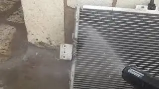 Dasty vs the car radiator