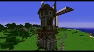 Minecraft Lonely Medieval Windmill Timelapse : NPG