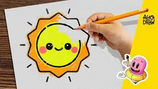 How to Draw a cute SUN Step by Step | Easy Drawing for Kids | AyoDraw
