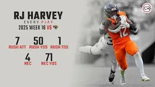 RJ Harvey Week 16 Highlights | Every Run, Target, and Catch vs Jaguars