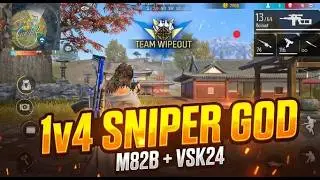 WIPING SQUADS ALONE! 🔥 17 Kills M82B + VSK24 Solo vs Squad | Free Fire