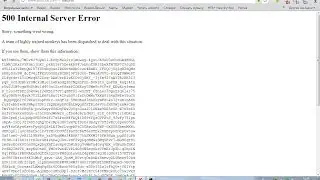 как убрать 500 Internal Server Error