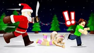 Побег от злого Санты... (Roblox Flee The Facility)
