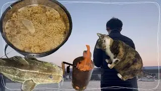 낚시하러 갔다가 결국 라면만 먹고 돌아온 커플🎣