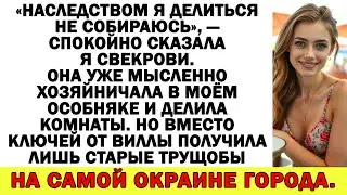 Свекровь требовала моё наследство. Получила билет в богадельню — в один конец.