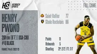 Henry Pwono #6 black (Saint-Vallier vs Stade Rochelais | 2022/2023)