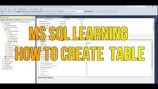 how to create table in SQL | create table on SQL database | SQL server | #table  | #techconcepts