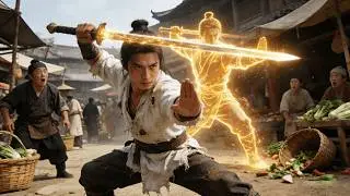武俠電影！乞丐男孩當街使出失傳已久的劍法，嚇傻在場所有高手！#成龍 #武俠 #功夫 #劉亦菲 #王一博 #肖戰