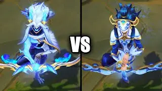 DRX Kindred vs Porcelain Kindred Skins Comparison (League of Legends)