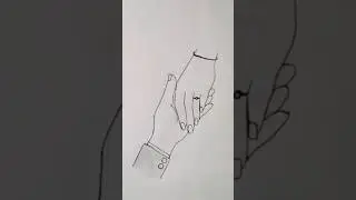 Romantic Couple Holding Hands Drawing | Easy Drawing | Hands Drawing | #shorts #shortsfeed #drawing