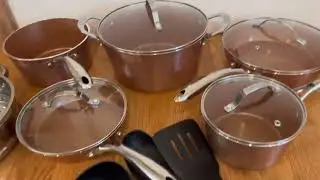 Gotham Steel Hammered 15 Pc Pots and Pans Set Nonstick, Ceramic Cookware + Bakeware Set Review