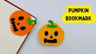 DIY Paper PUMPKIN Corner Bookmark |How To Make Halloween Bookmark  / Origami Bookmark / Paper craft