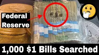 Searching $1,000 in $1 Federal Reserve Notes - Full Brick of $1 Bills