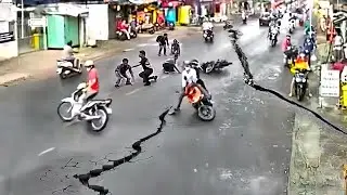 EARTHQUAKE + TSUNAMI 2025: Mega Quake Creates 45 Meter Waves, Entire Nations DROWN, Buildings Fall