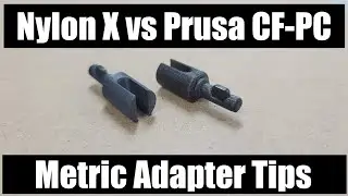 Напечатанные на 3D-принтере метрические адаптеры - PRUSAMENT Carbon Fiber против нейлона X