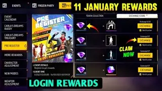 11 January Login Free Rewards सबको मिलेगा🔥😍| Pink Diamond Store Rewards | Free Fire new event