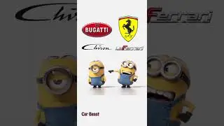 Bugatti Chiron vs Ferrari LaFerrari | Hypercar Showdown with Minions!  #luxurycar #car #sportscar