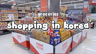 shopping in korea vlog 🇰🇷 grocery food with prices 🍓 satisfying Kfood haul