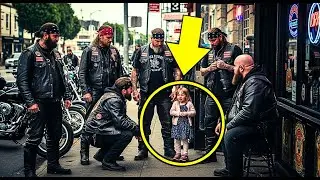 Dziewczynka drży przy barze motocyklowym: 