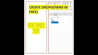 CREATE LIST OR DROPDOWNS IN EXCEL #shorts