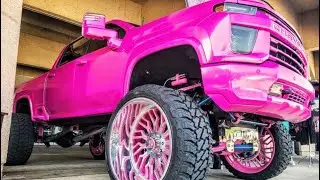Pink Lifted Chevy & Scrapin the Coast 2025 